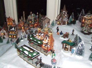 Christmas Village and presents